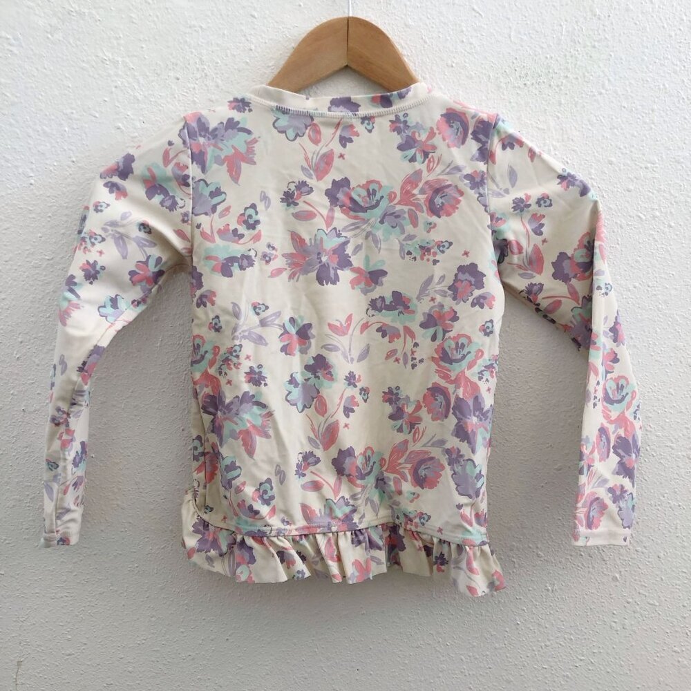 RUFFLEBUTTS Long Sleeve Ruffle Rash Guard Size 6 - Picture 2 of 6